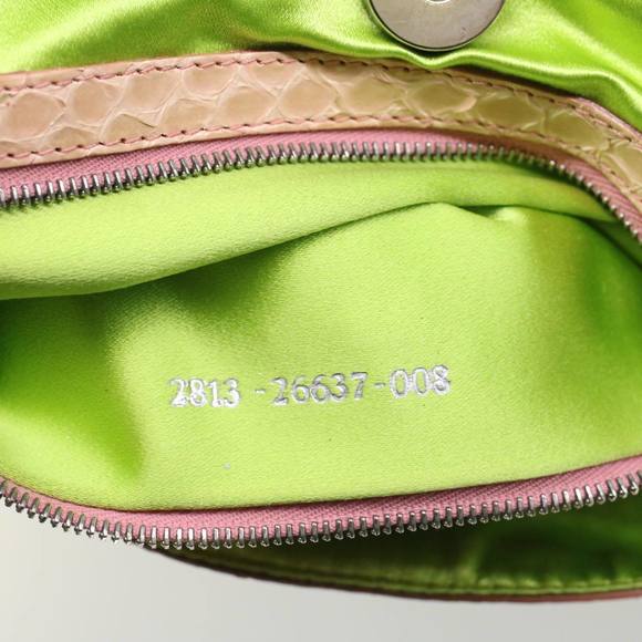 FENDI punching Hand Bag Patent leather Yellow Auth yk8587 - Picture 12 of 16